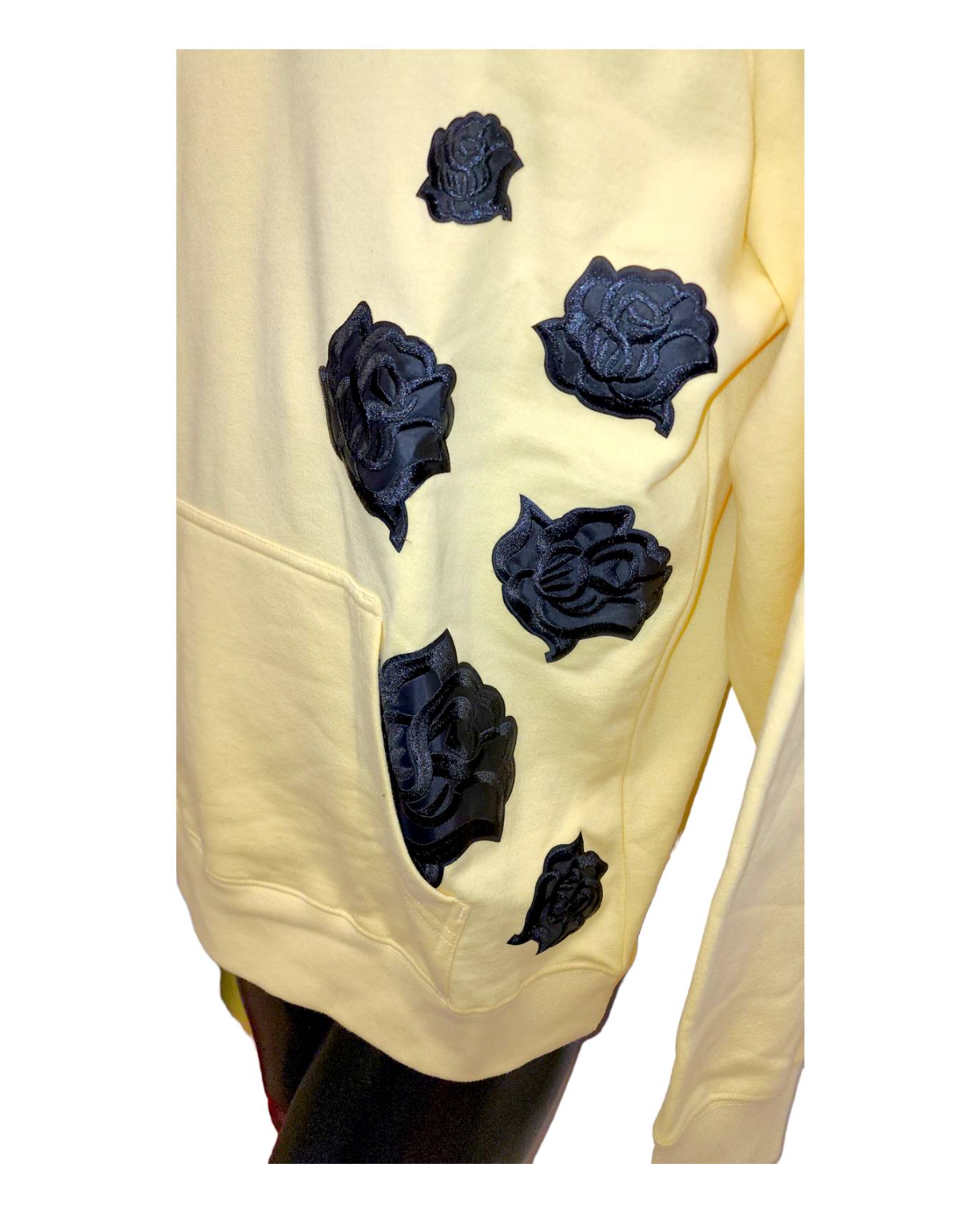 Hoop Feens Yellow Hoodie Black Rose Edition