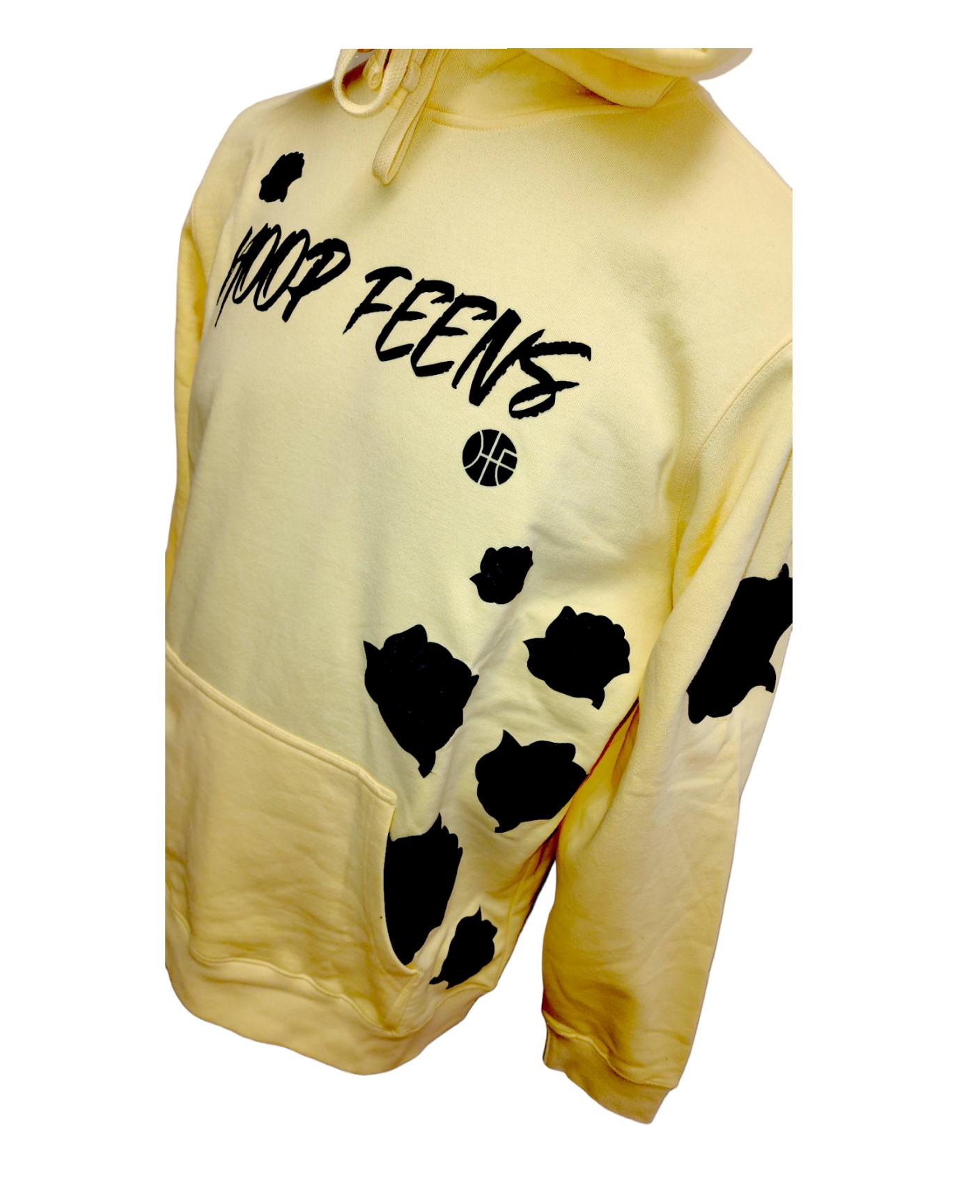 Hoop Feens Yellow Hoodie Black Rose Edition